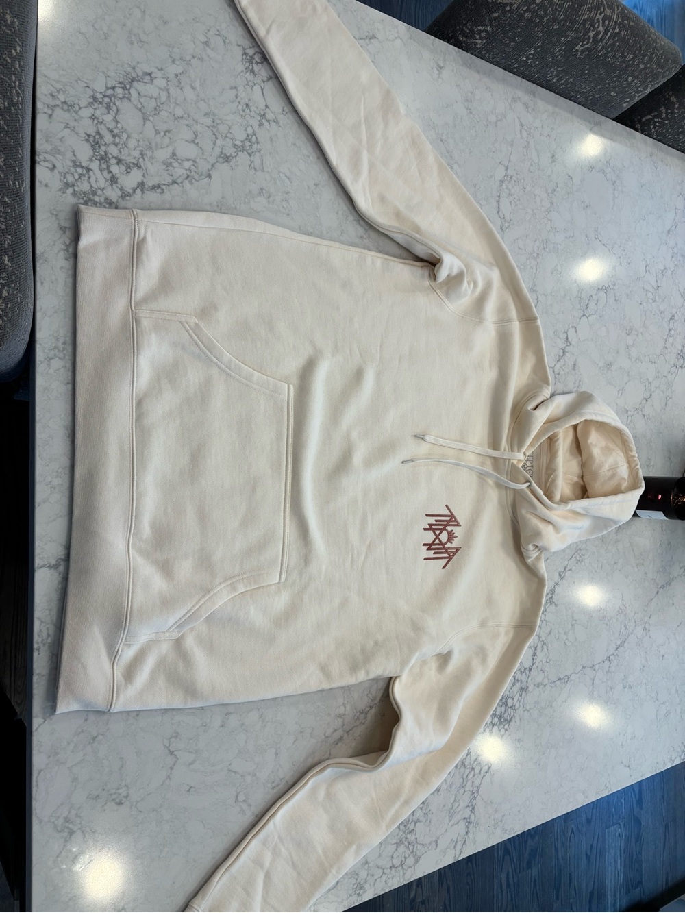 Original sleep token hoodie. Cream Hoodie with Small Chest Graphic